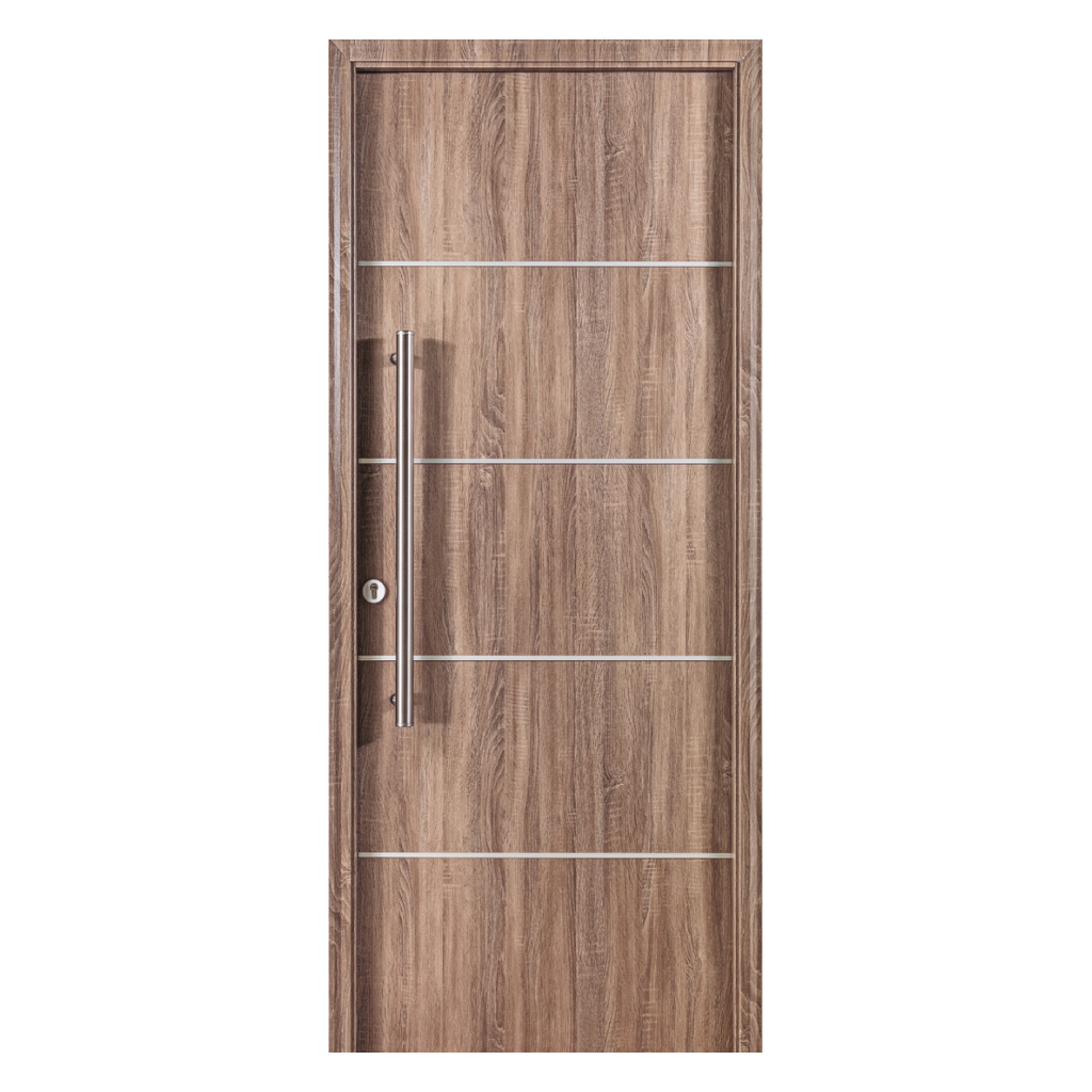 Puerta Oblak Eterna M1183 Multip. Nogal 2,20 90 Marco de Chapa Derecha