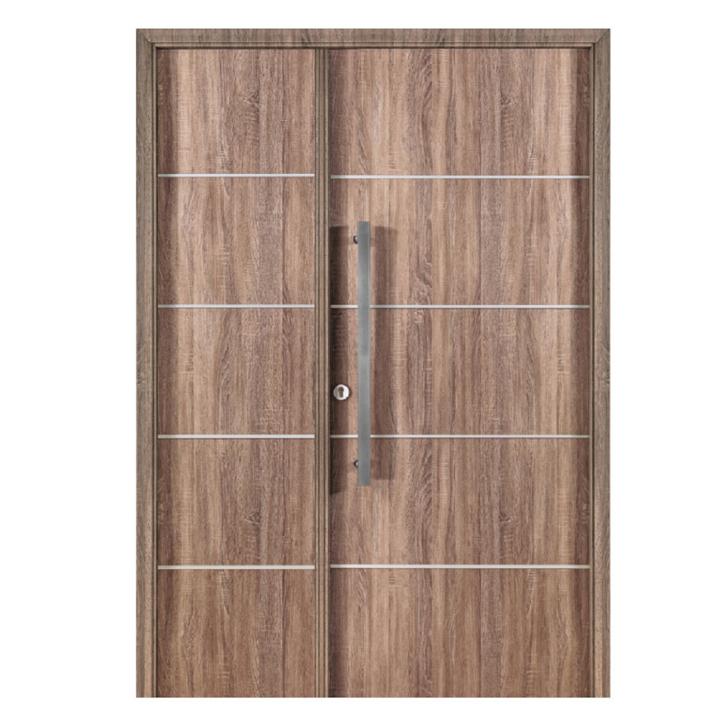 Puerta Residencial Con Un Lateral Ciego Oblak Eterna M1183 Nogal Mch 80 Derecha