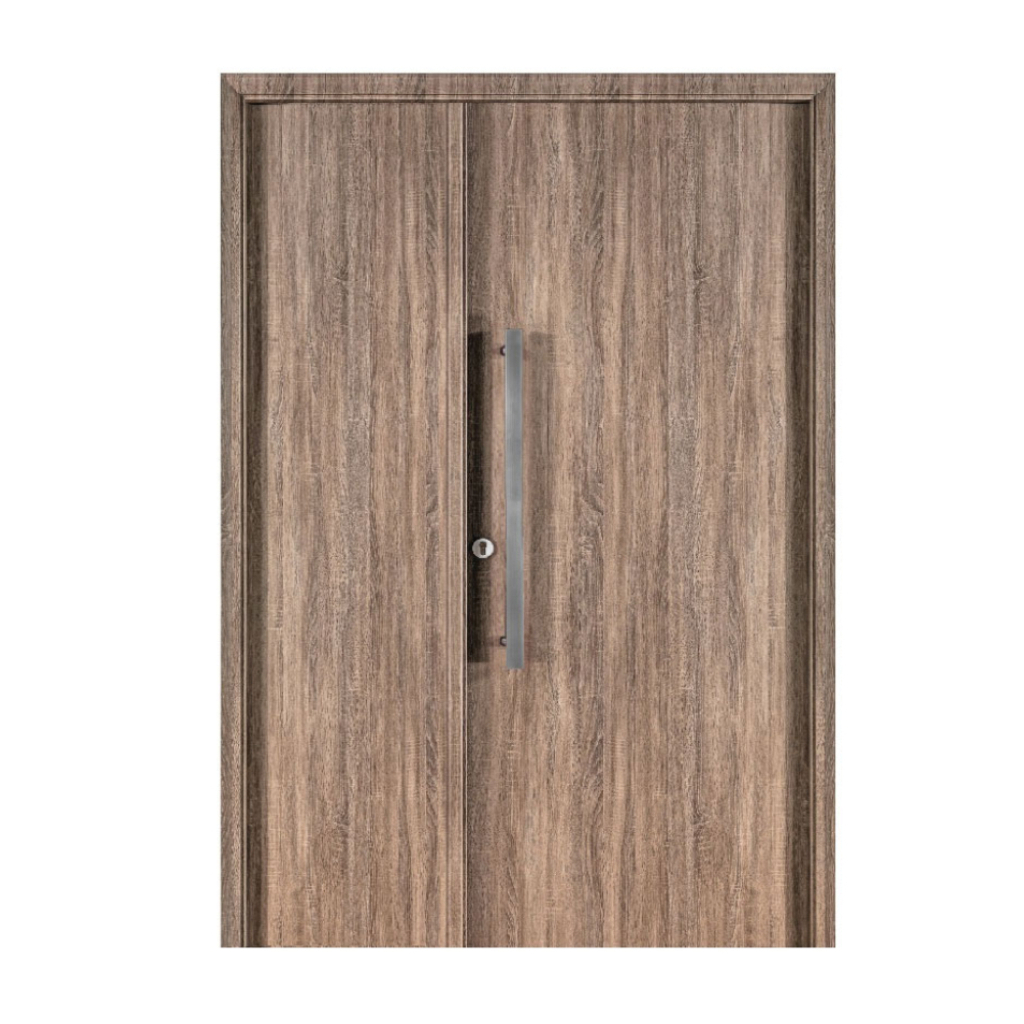 Puerta Residencial Con Un Lateral Ciego Oblak Eterna M1100 Nogal Mch 90 Derecha