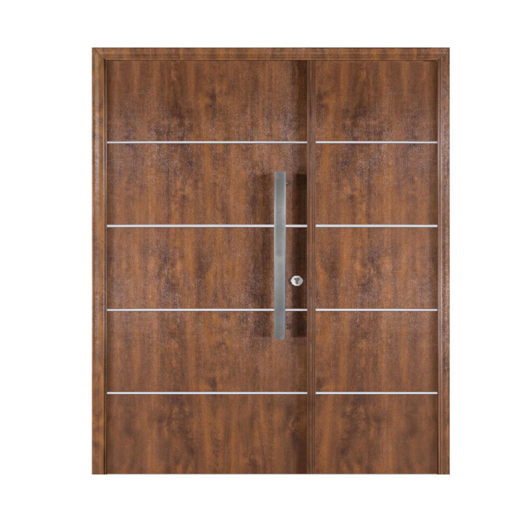 Puerta Residencial Con Un Lateral Ciego Oblak Eterna M1183 Cedro Mch 90 Izquierda
