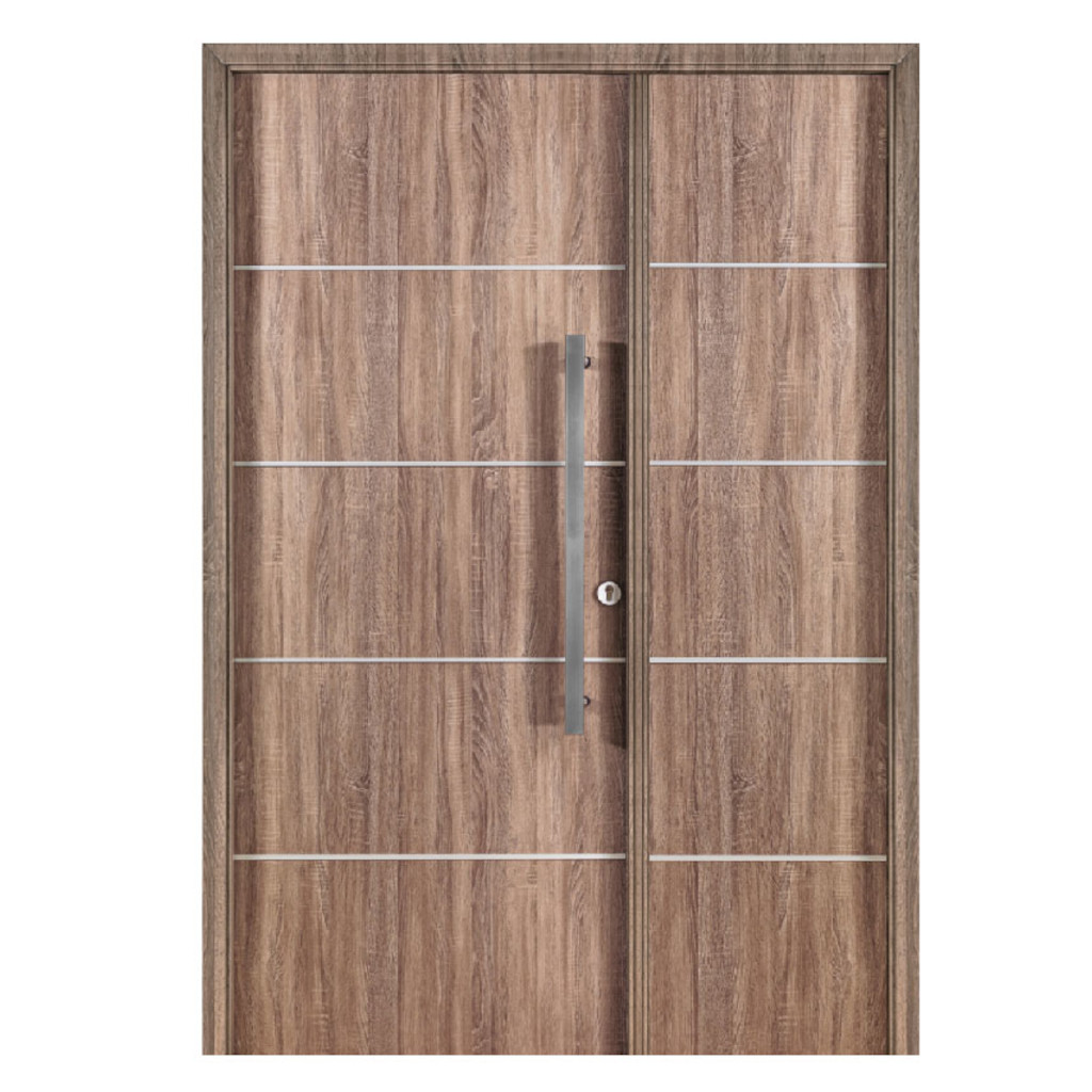 Puerta Residencial Con Un Lateral Ciego Oblak Eterna M1183 Nogal Mch 90 Izquierda