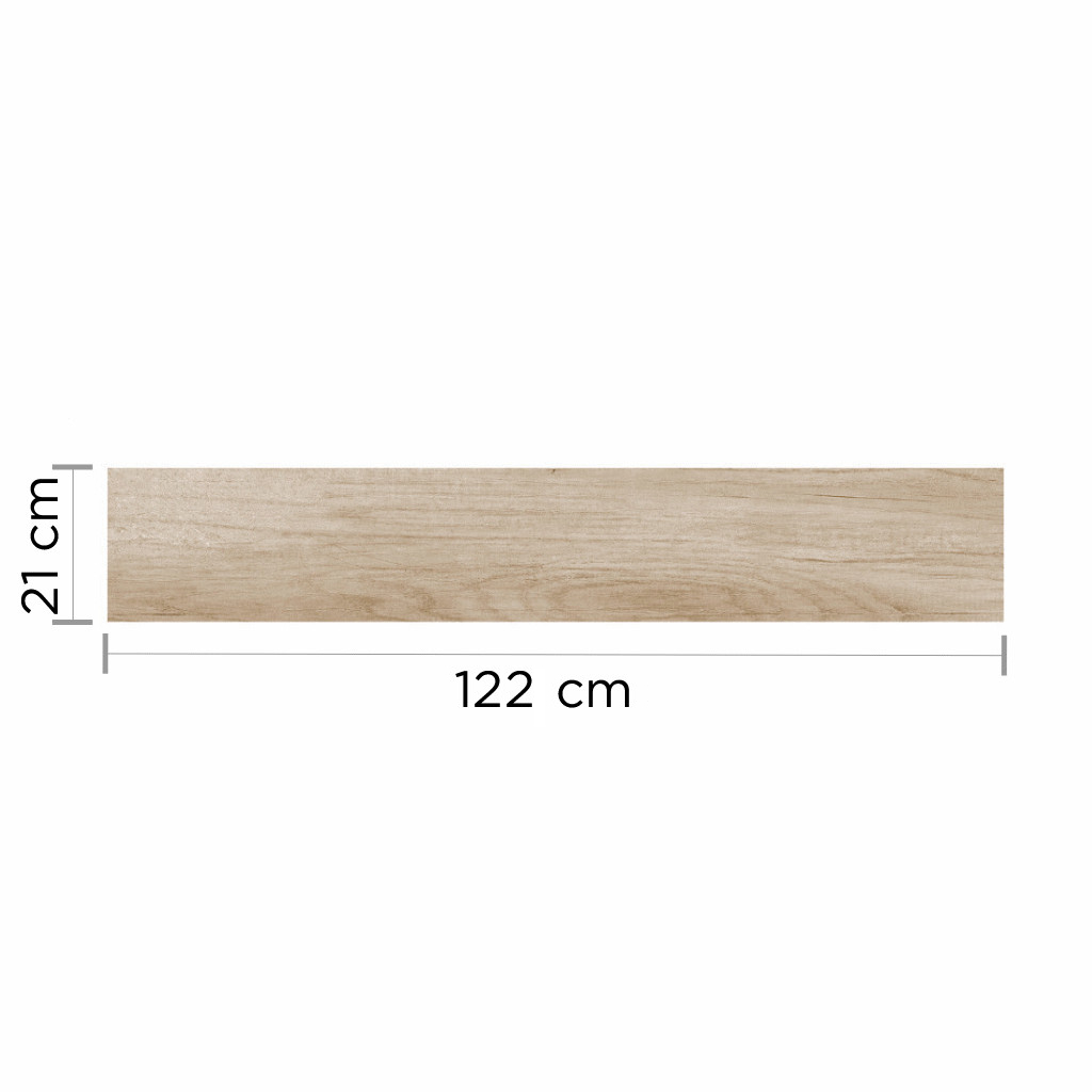 Porcellanato Cerro Negro Olmo Satinado 21x122 Rectificado 1.52