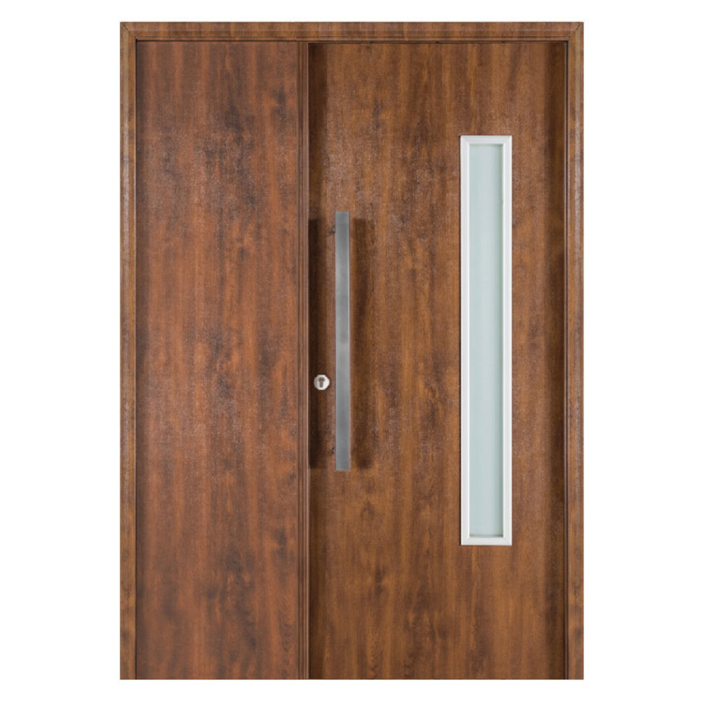 Puerta Residencial Con Un Lateral Ciego Oblak Eterna M1188 Cedro Mch 90 Derecha