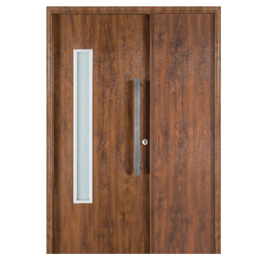 Puerta Residencial Con Un Lateral Ciego Oblak Eterna M1188 Cedro Mch 90 Izquierda