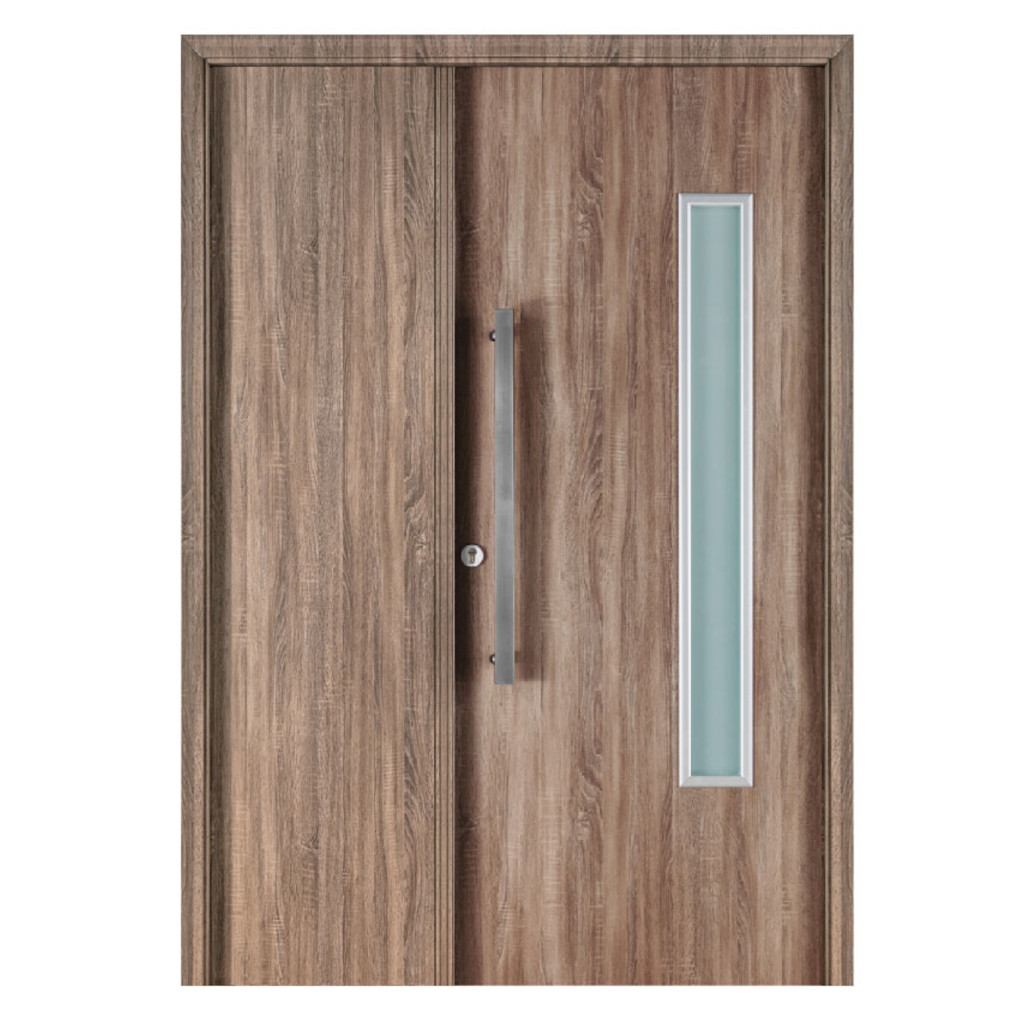 Puerta Residencial Con Un Lateral Ciego Oblak Eterna M1188 Nogal Mch 90 Derecha