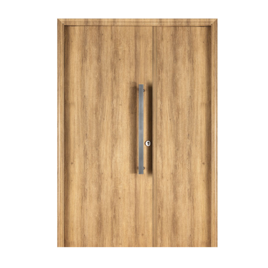 Puerta Residencial Con Un Lateral Ciego Oblak Eterna M1100 Roble Natural Mch 80 Izquierda