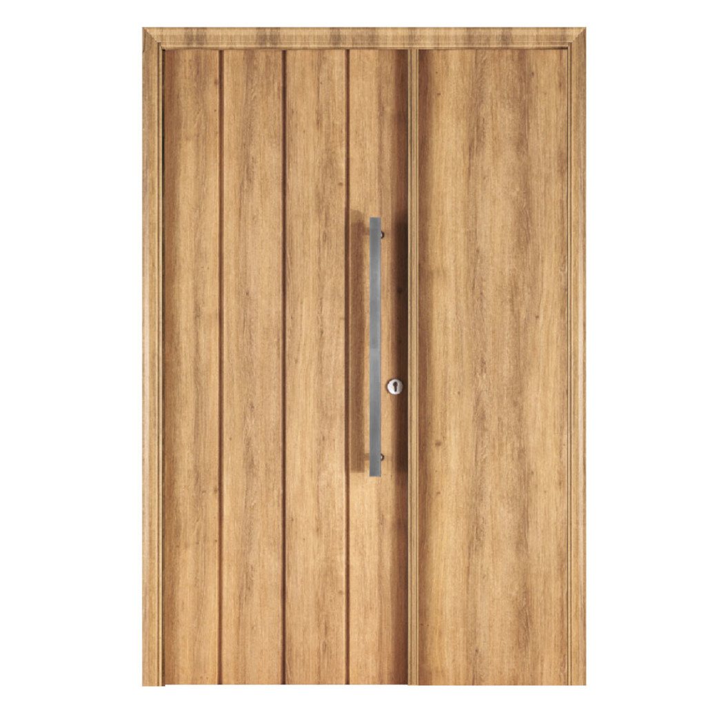 Puerta Residencial Con Un Lateral Ciego Oblak Eterna M1115 Roble Natural Mch 80 Izquierda