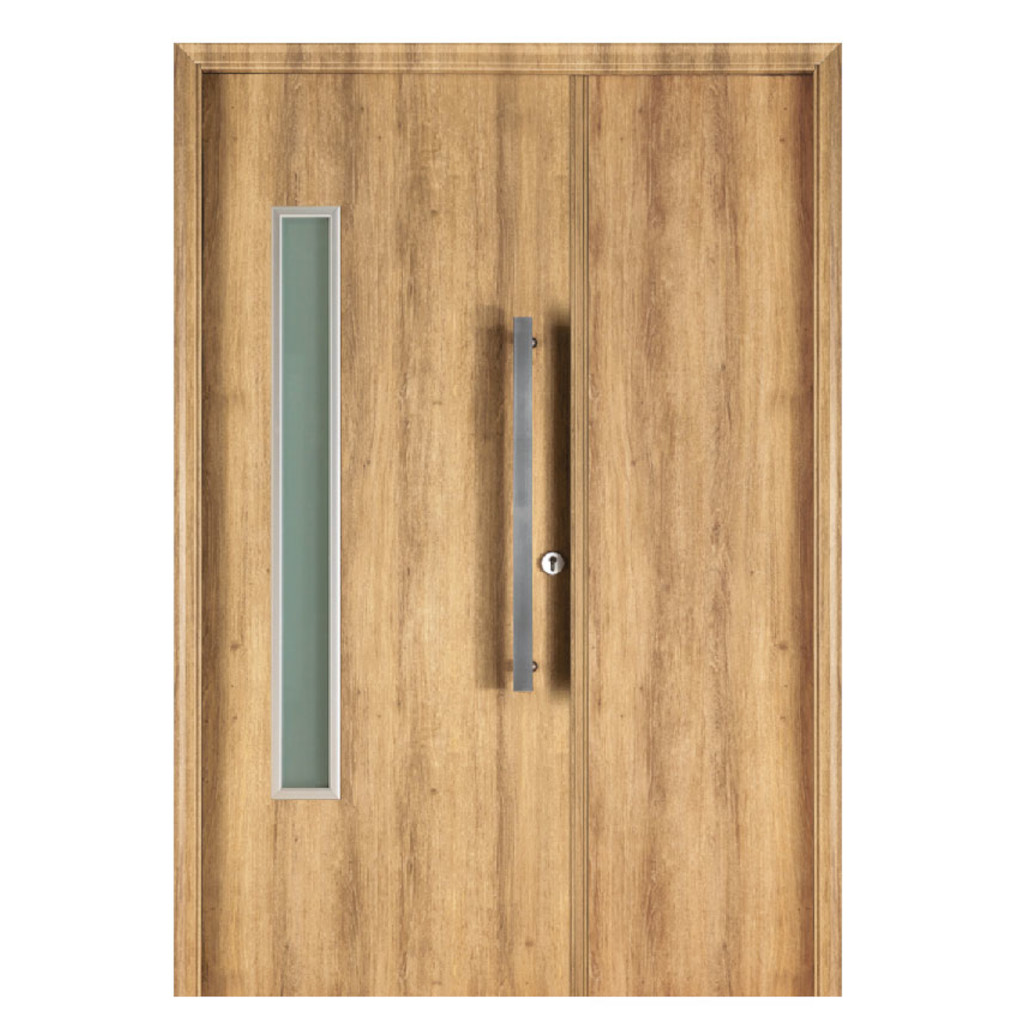 Puerta Residencial Con Un Lateral Ciego Oblak Eterna M1188 Roble Natural Mch 80 Izquierda