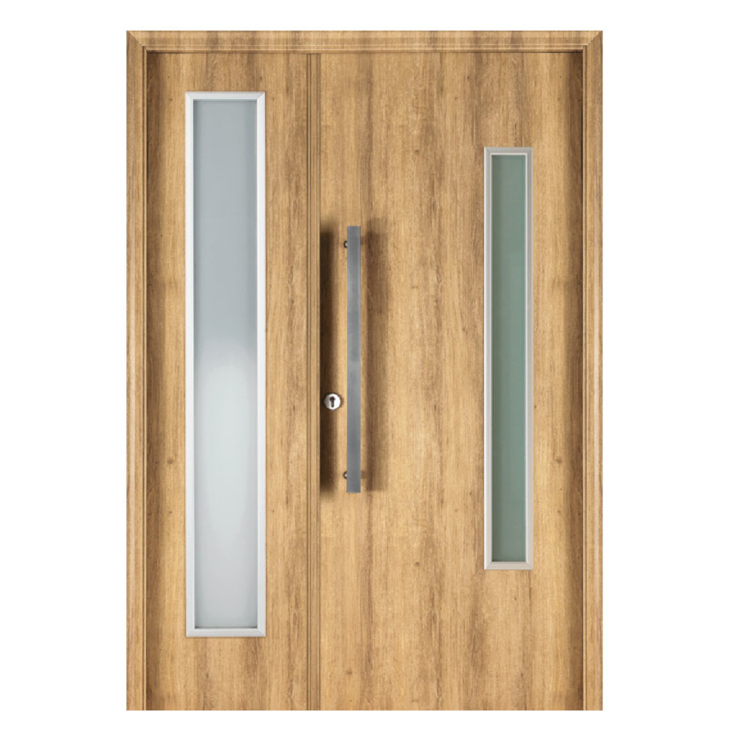 Puerta Residencial Con Un Lateral Vidriado Oblak Eterna M1188 Roble Natural Mch 80 Derecha