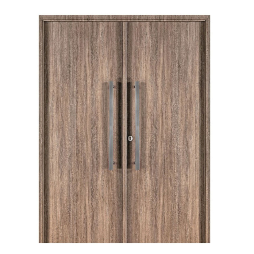 Puerta Doble Oblak Eterna M1100 Abrir 2H Nogal 80 Marco de Chapa Derecha