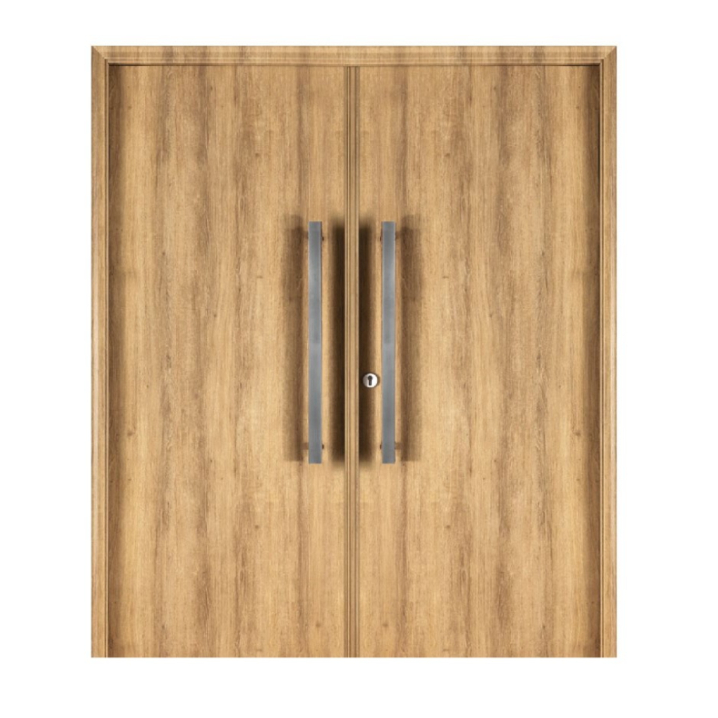 Puerta Doble Oblak Eterna M1100 Abrir 2H Roble Natural 80 Marco de Chapa Derecha