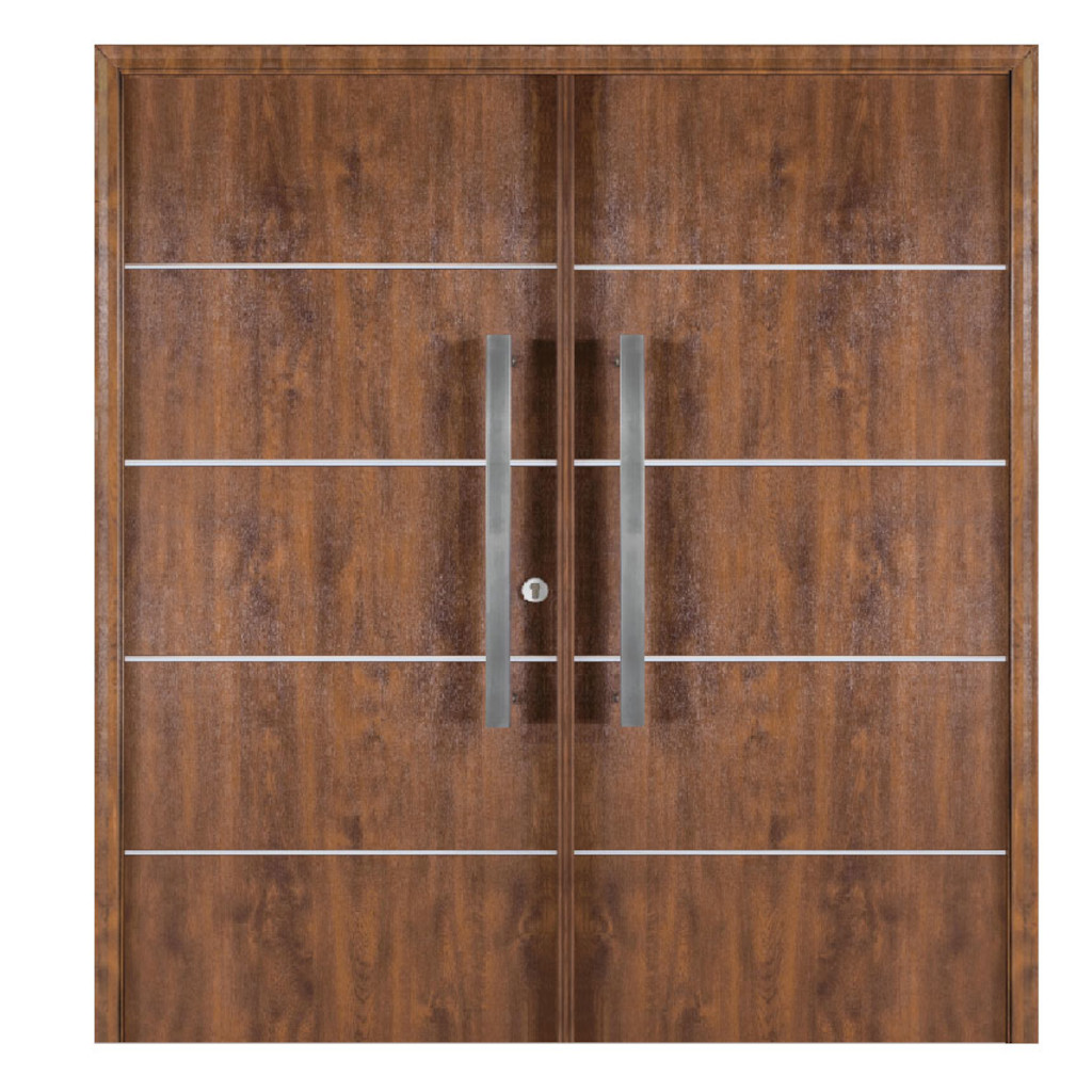 Puerta Doble Oblak Eterna M1183 Abrir 2H Cedro 80 Marco de Chapa Izquierda