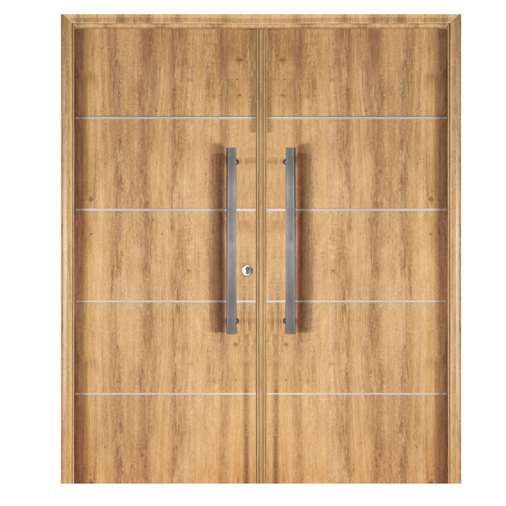 Puerta Doble Oblak Eterna M1183 Abrir 2H Roble Natural 80 Marco de Chapa Izquierda