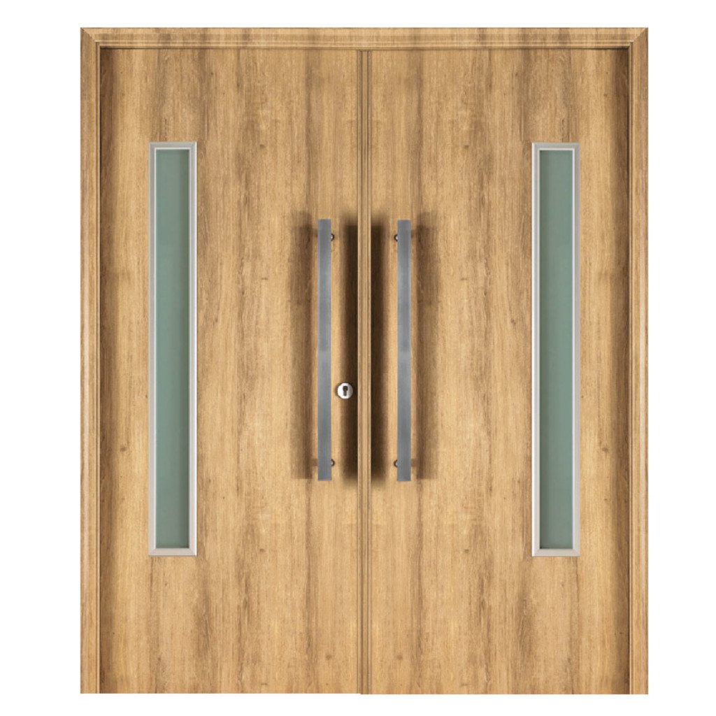 Puerta Doble Oblak Eterna M1188 Abrir 2H Roble Natural 80 Marco de Chapa Izquierda