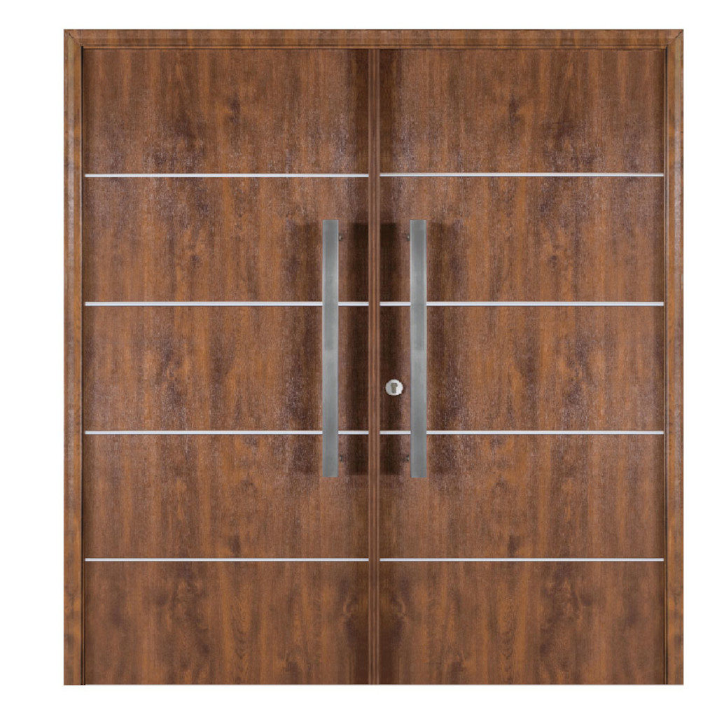 Puerta Doble Oblak Eterna M1183 Abrir 2H Cedro 90 Marco de Chapa Derecha