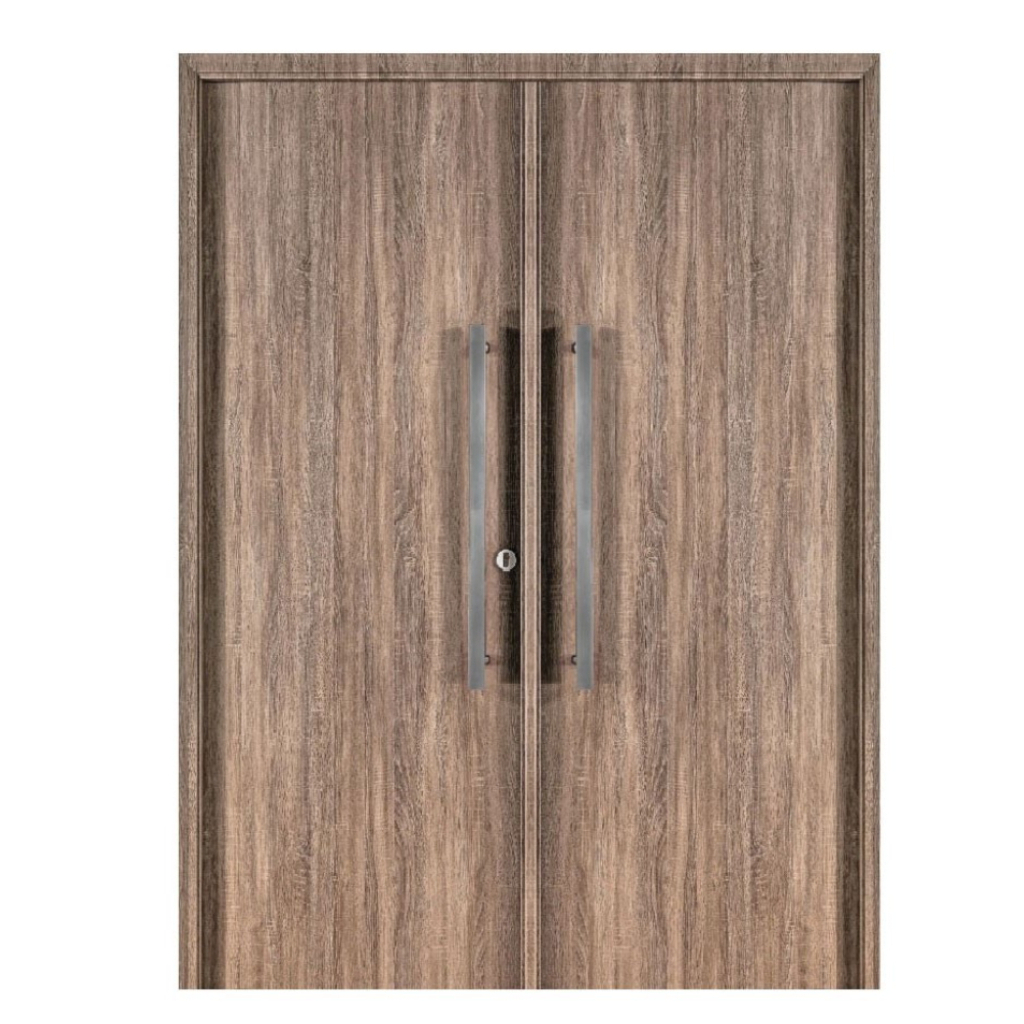 Puerta Doble Oblak Eterna M1100 Abrir 2H 2,20 Nogal 80 Marco de Chapa Izquierda