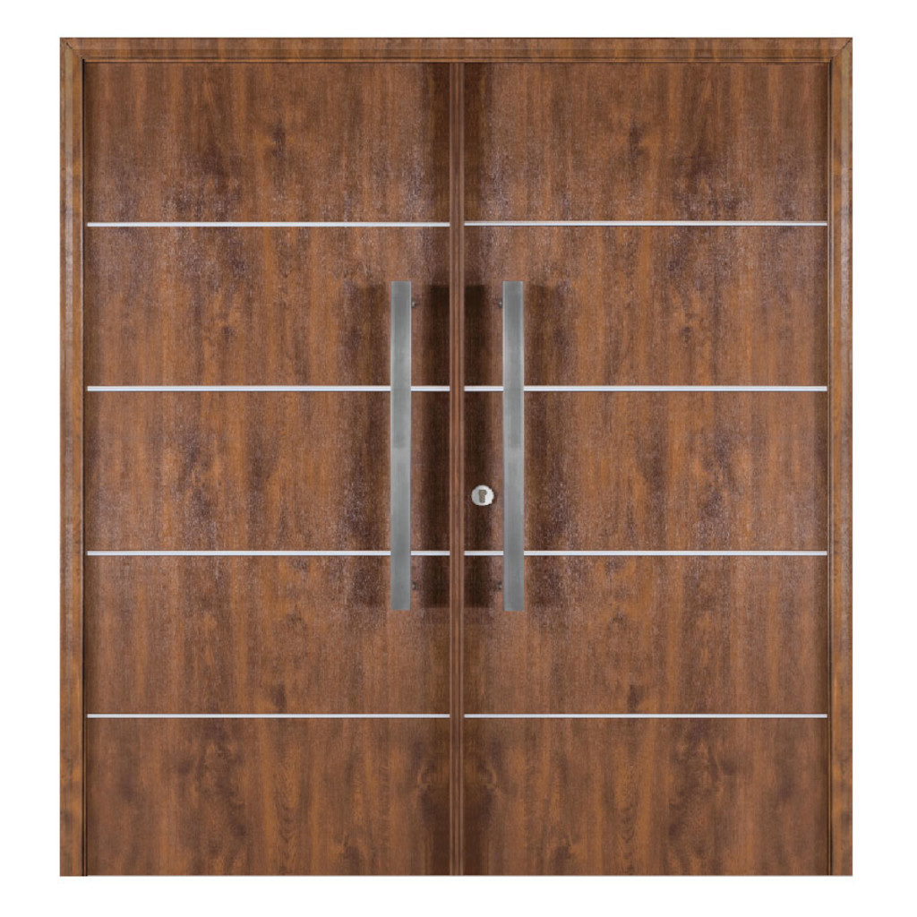 Puerta Doble Oblak Eterna M1183 Abrir 2H 2,20 Cedro 90 Marco de Chapa Derecha